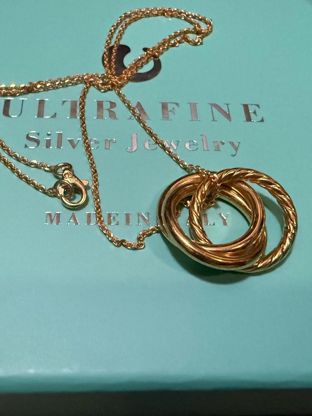 New🎉. Ultrafine Silver Necklace in 950 Silver and 18k gold plated